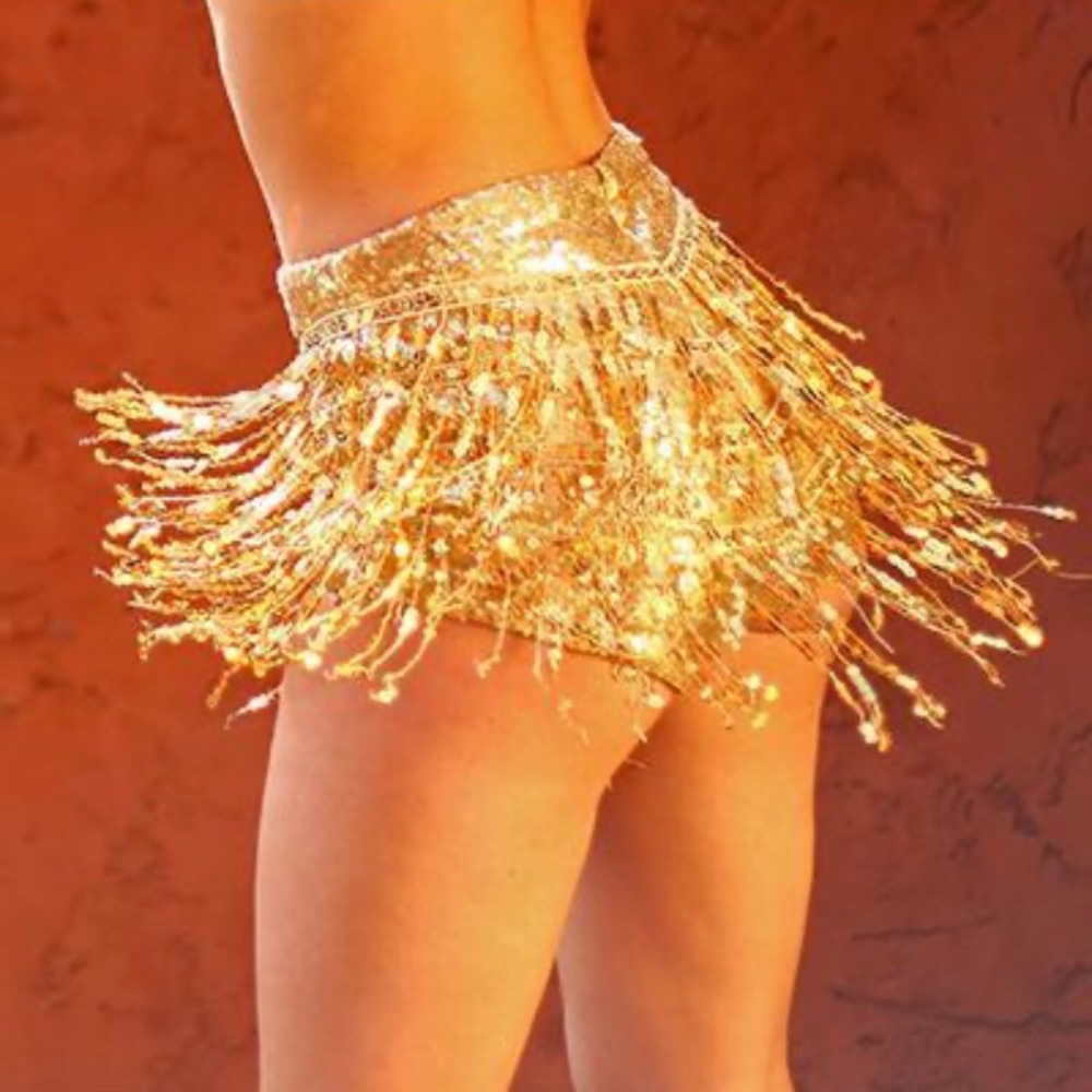 La Bamba Sequin Hot Pants / Shorts Gold